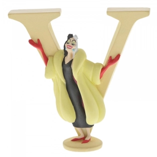 Disney Buchstabe V mit Cruella de Vil