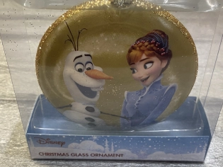 Disney Glas-Weihnachtsornament Anna & Olaf