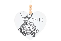 Houten wand-plaque “Smile” - kat