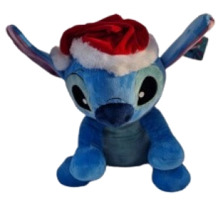 Stitch avec un bonnet de Père Noël 50 cm