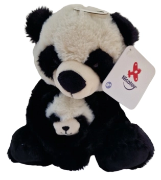 Panda met baby knuffel 30cm