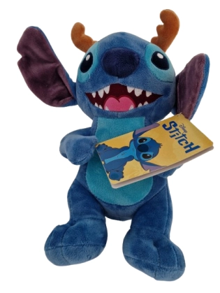Stitch met rendiergewei knuffel  25cm