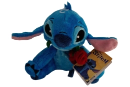 Nouvelle peluche Stitch avec rose, 25 cm
