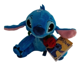 Nouvelle peluche Stitch avec rose, 25 cm