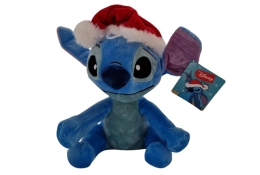 Peluche Stitch avec bonnet de Père Noël, 25 cm