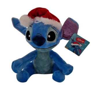 Stitch met kerstmuts knuffel 25cm