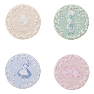 Disney Alice in Wonderland 4er-Set Keramik-Untersetzer