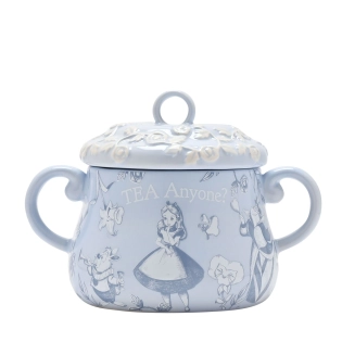 Elegante Teekanne „Alice in Wonderland“ – pastellfarbene Keramik