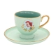 Disney Ariel pastel theekop en schotel groen