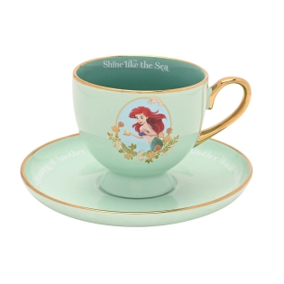 Disney Ariel pastel theekop en schotel groen