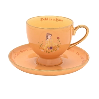 Disney Belle pastel theekop en schotel goud
