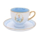 Disney Cinderella pastel theekop en schotel blauw