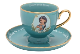Disney Jasmine pastel theekop en schotel turquoise