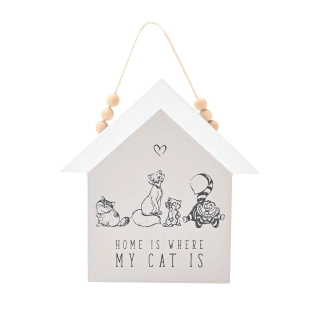 Disney Cats & Dogs House Wandschild – „Home Is Where My Cat Is“