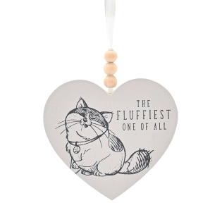 Disney Cats & Dogs Heart Plaque The Fluffiest One Of All