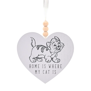 Disney Cats Herz Wandschild – „Home Is Where My Cat Is“
