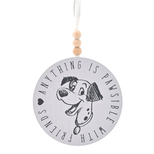 Disney Cats & Dogs Round Plaque Anything Is Pawsible With Friends