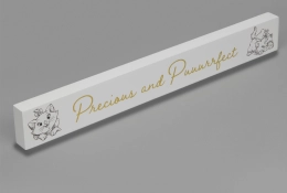 Disney Marie Desk Plaque Precious & Puuurrrrfect