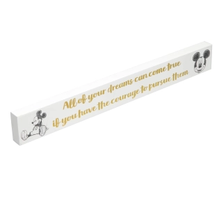 Mickey Mouse mantelplaat wit zwart quote