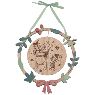 Winnie the Pooh houten hangende ronde plaque