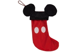 Mickey Mouse rode kerstkous met zwarte glitteroren