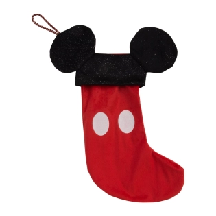 Mickey Mouse Weihnachtsstrumpf – klassieke „Stocking“ (rot & Glitteroren)