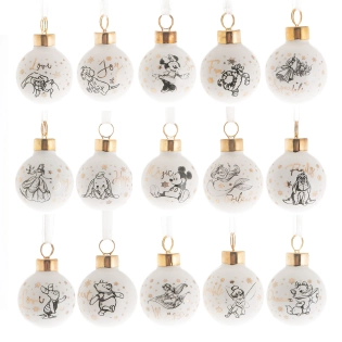 Disney 15er-Set Keramik-Weihnachtskugeln – Deluxe Kollektion