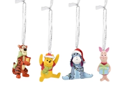 Ensemble de 4 décorations de Noël 3D – Winnie l'Ourson et ses amis