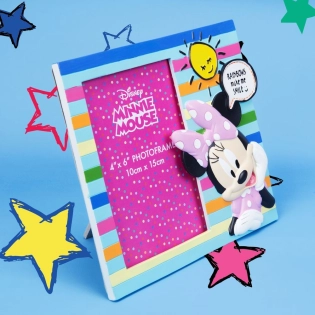 Minnie Mouse Fotorahmen „Rainbows make me smile“