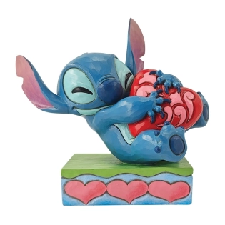 Stitch Hugging a Heart Figurine - Disney Traditions 6014316