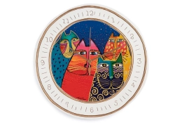 Horloge avec chats - bleue