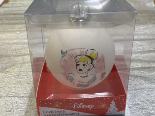 Disney Cinderella Glas-Weihnachtskugel