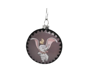 Disney Dumbo Glas-Weihnachtskugel in Scheibenform