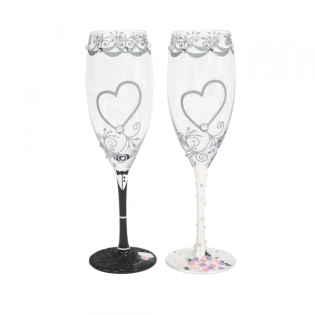 Ensemble de verres à toast Monsieur et Madame (lot de 2)