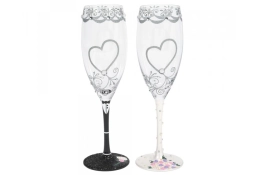 Ensemble de verres à toast Monsieur et Madame (lot de 2)