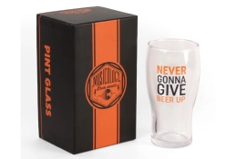 Bierglas Never Gonna Give Beer Up