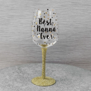 Weinglas „Best Nanna Ever“ - für Oma