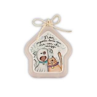 Chat et chien en carrelage