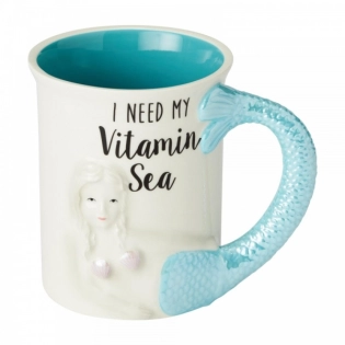 Skulpturierte Meerjungfrau-Tasse
