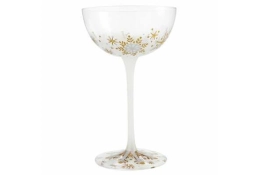 Coupe glas eerste sneeuwvlokken