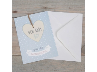 Carte avec cintre en bois - 