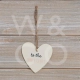 Kaart met houten hanger - TO THE LOVELY COUPLE