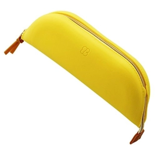 Trousse à crayons jaune citron