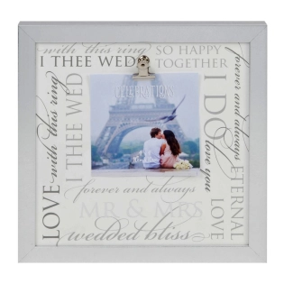 Cadre photo à clip pour mariage d'amour