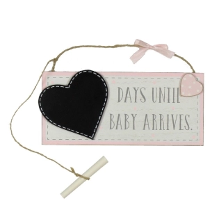 Rosa „Warten auf Baby“-Schild