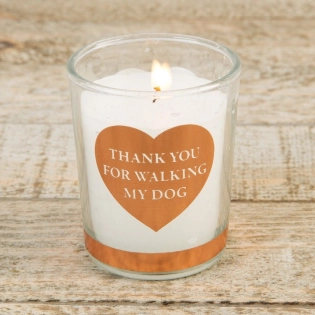 Kerze „Thank you For Walking My Dog“