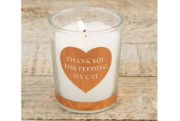 Kaarsje 'thank you for feeding my cat'