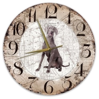 Uhr mit Weimaraner