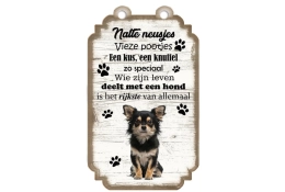 Tableau de citations Chihuahua à poil long noir-brun