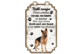 Spreukenbordje Duitse Herder